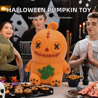 Jouet Squishy Citrouille d'Halloween en TPR, anti-stress, à presser, jouet de siège