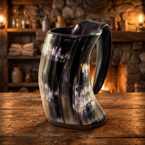 Best Selling Waterproof Handmade Horn Mugs Real Cow Buffalo Horn Customized <b>Beer</b> Mug Reusable Food Contact Safe Drinking Viking - Product Image 1