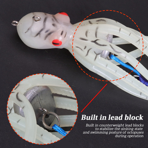 Tolure 60G 110G 150G 200G 250G 300G UV Appât Souple Lumineux Meilleur Pesca Natation Calmar Pêche Pieuvre Leurres - Product Image 5