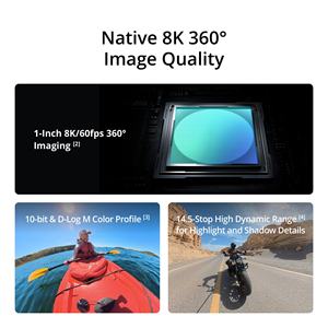 กล้องพาโนรามา Osmo 360 II 8K/60fps เซ็นเซอร์ 1 นิ้ว 120MP สำหรับ Vlog และการเดินทาง - Product Image 3