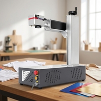 Machine de marquage laser à fibre 20W 30W 50W directe usine avec fixation rotative pour gravure de tasses, mugs, acier inoxydable, métal et bijoux