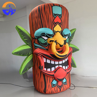 Structures gonflables publicitaires : Colonne Totem Tiki Géante Gonflable pour Décoration d'Événements Extérieurs avec Souffleur pour Jardins et Événements