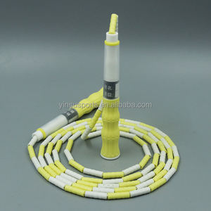 MAICCA Corde à sauter en bambou pour enfants, portable, haute qualité, durable, avec perles souples, réglable en cent sections, bicolore - Product Image 3