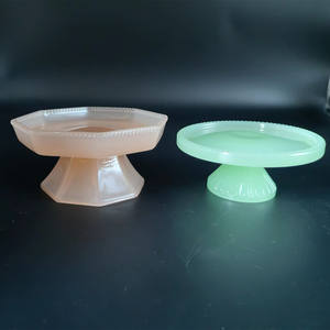 Plateau à gâteau en verre de lait <span class=keywords><strong>Mosser</strong></span> de 6 pouces avec motif personnalisé, plateau à pâtisserie, support à cupcakes, verre de jade - Product Image 4