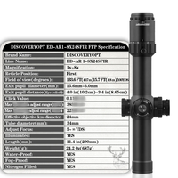 DISCOVERYOPT ED-AR 1-8x24 LPVO Scope 34mm Tube FFP Tactique Optique