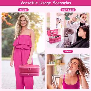 Hair Travel Carrying Case Various Brands of Hair Dryers and <b>Accessories</b> for General Use Double-Layer Hair Drying Storage Bag - Product Image 5