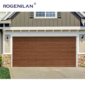 Portes <span class=keywords><strong>de</strong></span> <span class=keywords><strong>garage</strong></span> résidentielles électriques sectionnelles en aluminium mousse à grain <span class=keywords><strong>de</strong></span> bois, design moderne et écoénergétique - Product Image 6