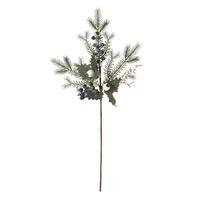 Kunststof gesimuleerde hulst en sneeuwvruchten kerstdecoraties 60cm voor thuis en feestelijke sfeer