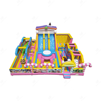 Petit parc d'amusement gonflable à thème sucette pour enfants parc de sport gonflable d'intérieur commercial pour enfants ville amusante