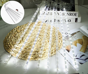 Năng lượng mặt trời LED Meteor Shower treo <span class=keywords><strong>Tree</strong></span> Lights với nhiều ống Độ dài ngoài trời không thấm nước trang trí cho Đảng kỳ nghỉ Patio - Product Image 6