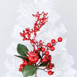 Handmade Simulation Plant Flower Cherry Branch Ornaments Pendant For Christmas Tree Decoration
