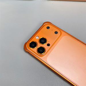 Étui fin en alliage d'aluminium de couleur originale pour <span class=keywords><strong>iPhone</strong></span> 16 15 14 13 Pro Max, film protecteur arrière pour le dos, changement en 17 - Product Image 6