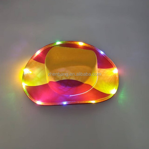 Sombrero de Vaquero con Luces LED Intermitentes de Colores, Sombrero con Diseño de Bandera Nacional para Fiestas, Festivales y Eventos Deportivos - Product Image 6