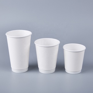 <strong>Eco</strong> Friendly Disposable Insulated Hot Drink 8oz Double Wall Coffee Pla <strong>Paper</strong> <strong>Cups</strong> Blank with Sleeve and Lid - Product Image 2