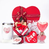 Tren Mode Klasik UIONEN Model 564 Keranjang Hadiah Cinta Mawar untuk Hari Valentine dan Hari Ibu Set Romantis Wanita