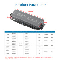 HUARON HRES 0-10V ETL Certified IP67 Waterproof Aluminum Case AC-DC Power Converter 220V Input 12V/24V Output LED Lighting