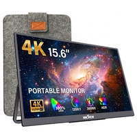 15,6 Zoll 4K UHD 3840x2160 Tragbarer Monitor HDR FreeSync 100% sRGB Mattes Display mit Schutzhülle für Reisen