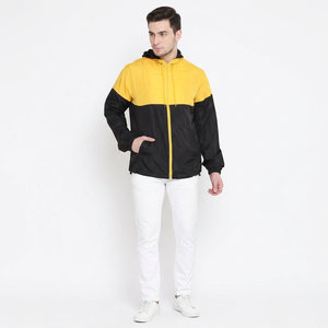 Custom Made Men Windbreaker Jacket <b>Stand</b> Collar Hooded Light <b>Weight</b> Contrasting Colors Vintage Breathable Hot Selling - Product Image 1