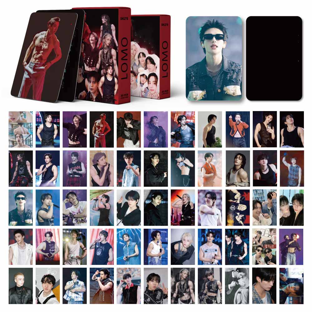55 pçs/set Kpop StrayKids Sexy Muscle fotos cartão Hyunjin Felix