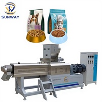 Extrudeuse industrielle pour la fabrication d'aliments pour animaux de compagnie, ligne de production de nourriture pour chiens bicolore pour aliments secs et humides destinés aux usines du Moyen-Orient