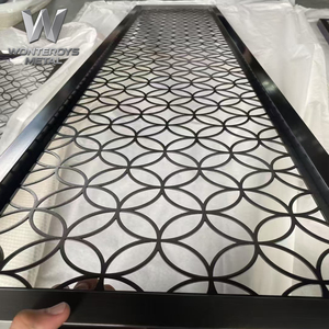 แผงกั้นฉากสเตนเลสสตีล PVD ตัดด้วยเลเซอร์ ดีไซน์ทันสมัย ออกแบบตามสั่ง สำหรับโรงแรม รีสอร์ท โรงแรมขนาดเล็ก บ้านพักตากอากาศ วิลล่า และล็อบบี้ - Product Image 1