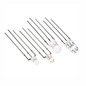 Diode électroluminescente LED F3/5mm, 50 pièces, ronde, diffuse, mate, transparente, rouge, vert, bleu, jaune, deux couleurs, anode et cathode communes - Product Image 1