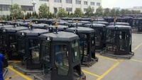 Kaca jendela pintu depan kabin wheel loader Shantui untuk suku cadang assy buldoser