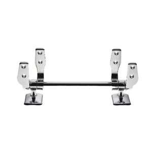Charnières universelles pour siège de toilette à 5 trous, chromées, longueur 19,5 cm, pour toilettes standard - Product Image 1