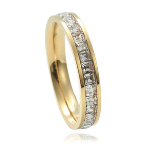 Yunnique Women's Multi-color Yellow Gold <b>Ring</b> with Diamond Accents Geometric Design Gift Jewelry - Product Image 1