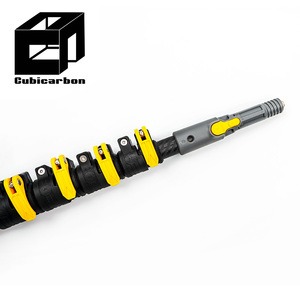 Bất Carbon 3K Sợi Carbon Mở Rộng Ống Khóa Nhanh Chóng Kẹp Sợi Carbon Kính Thiên Văn Cực OEM 40ft 50ft 60ft 65ft 70ft 80ft - Product Image 1