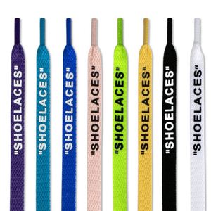 Lacets plats en polyester pur en gros avec lettres anglaises imprimées en couleur pour baskets tendance (modèle Joint Name) - Product Image 1