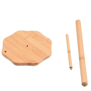 Bamboo <b>Kitchen</b> <b>Storage</b> Rack Round Multi Function Tissue Holder For Home Use - Product Image 5