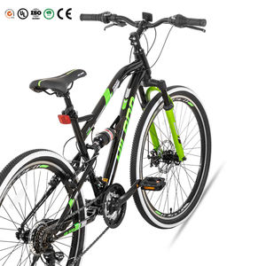 JOYKIE HILAND Vélo tout-terrain à suspension intégrale de <span class=keywords><strong>26</strong></span> <span class=keywords><strong>pouces</strong></span> Vélo 21 vitesses Vélo de descente <span class=keywords><strong>VTT</strong></span> en acier - Product Image 2