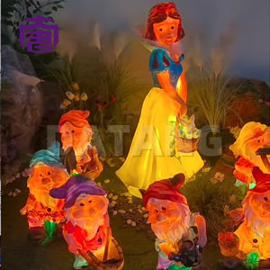 Ip65 Snow White Seven Dwarfs Fairy Tale Cartoon Characters Lighted Sculpture Ornament For Outdoor Christmas Decoration - Product Image 4