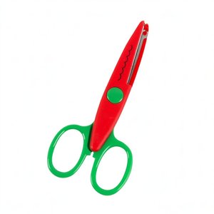 กรรไกรตกแต่งขอบพลาสติกสีสันสดใสคุณภาพสูง ชุดกรรไกรงานฝีมือที่ปลอดภัยและทนทาน สำหรับงาน DIY สมุดภาพ การ์ด และงาน Scrapbooking - Product Image 6