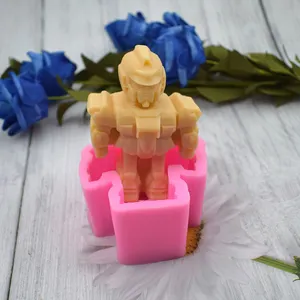 B-3164 3D Robot Shape Xà Phòng Khuôn Sô Cô La Phụ Kiện Nhà Bếp Bánh Công Cụ Trang Trí Baking Stencils Silicone Khuôn Fondant Khuôn