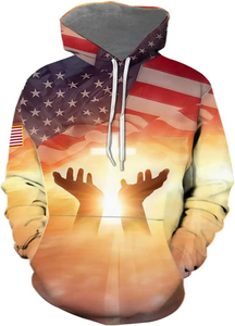 Christian Jesus Hoodies Jesus Bless Us Faith Above <span class=keywords><strong>Fear</strong></span> Hooded Práctico Venta caliente Invierno Cálido Sudadera de manga larga Chándal - Product Image 3