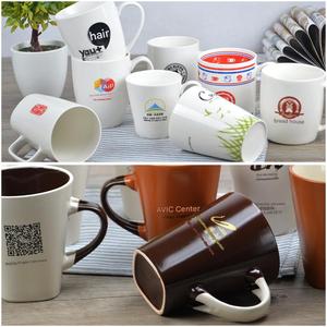 Personalizado branco personalizado logotipo bebida personalizado bonito leite osso fino China porcelana customizável cerâmica café chá caneca copo - Product Image 2
