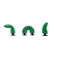 Breloques de chaussures 3D en caoutchouc en gros pour DIY, motifs dragons, serpents, crocodiles, accessoires de décoration pour chaussures, breloques 3D pour sabots