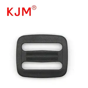 KJM 20mm 25mm 38mm Noir Sangle Ajusteur En Plastique Tri Glide Boucle de Curseur pour Sac D'école Sac À Dos