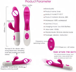 토끼 모양 진동기, 듀얼 모터, G스팟 및 클리토리스 자극, 실리콘 방수, 충전식, 다중 속도, 여성용 성인용품 - Product Image 3