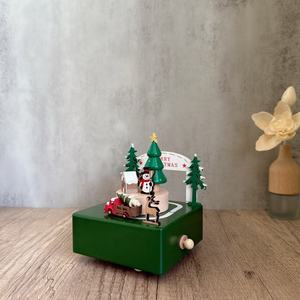 Caja de música de cuerda de madera para niños siempre brillante, camión, árbol de Navidad con canción para regalos de vacaciones, venta al por mayor, cumpleaños, Navidad - Product Image 3