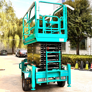 Miễn phí vận chuyển 4-18M địa hình gồ ghề bánh xe Crawler skyjack Mini Điện tự hành di động bảng thủy lực Scissor Lift - Product Image 3