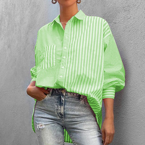 Venta al por mayor 2023 nueva ropa <span class=keywords><strong>de</strong></span> mujer <span class=keywords><strong>de</strong></span> talla grande blusa <span class=keywords><strong>de</strong></span> mujer <span class=keywords><strong>de</strong></span> rayas <span class=keywords><strong>de</strong></span> manga larga suelta <span class=keywords><strong>de</strong></span> moda <span class=keywords><strong>de</strong></span> mujer - Product Image 6