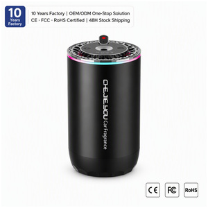 Diffuseur de parfum intelligent portable pour voiture 50 ml, nébuliseur, purificateur d'air pour voiture avec lumières colorées, diffuseur d'arômes pour voiture - Product Image 1