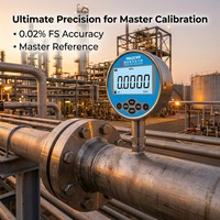 Digital Pressure Gauge 0.5%FS High Accuracy Stainless Steel Pressure Meter 12 Units LCD OEM ODM for Oil Gas Water