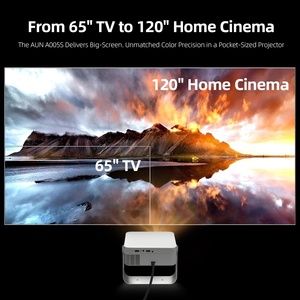 2026มินิแอนดรอยด์แบบพกพา4K 3D 1080P Full HD โปรเจคเตอร์โฮมเธียเตอร์ลำโพง Netflix ออโต้คีย์สโตนราคาถูกยุโรปและ A005 - Product Image 2