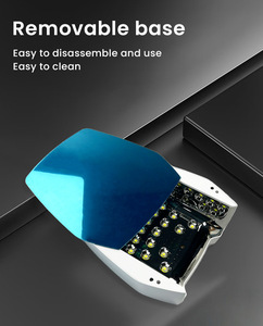 Lampu Kuku UV LED Profesional 126W Isi Ulang Nirkabel Tanpa Kabel Pengering Gel Polish Bahan Logam Merah untuk <span class=keywords><strong>Salon</strong></span> Manikur - Product Image 2