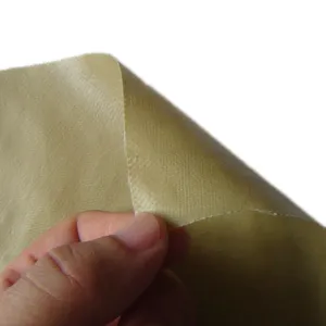 410gsm 0.3mm yellow PVC Coated Fire Proof Cloth Glass Fiber Fabric Tarpaulin