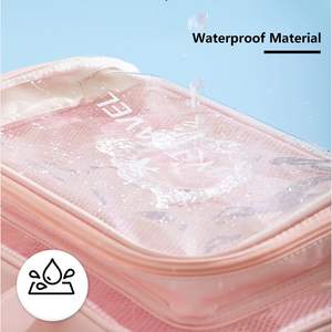 Sac de maquillage de voyage en PVC écologique, imperméable, résistant au sable, grand, transparent, portable, léger, multifonctionnel pour la salle de sport, la piscine, la plage - Product Image 5